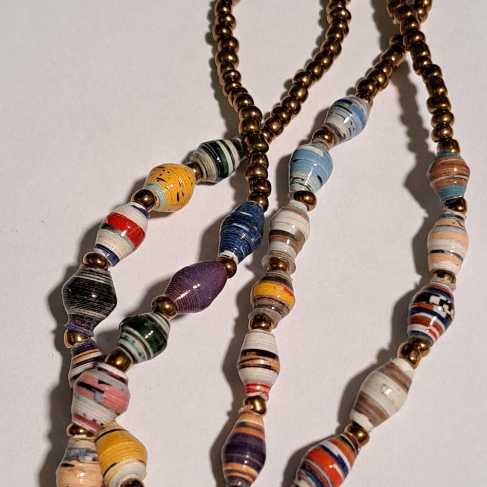 Teng Yue paper bead multi strand necklace - Picture 7 of 9